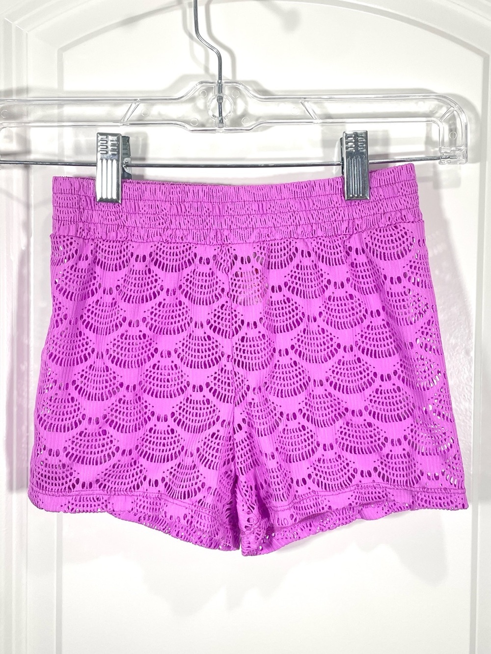 Cat & Jack Purple Lace Cover-Up Shorts Girls S 6/7 Beach Swim